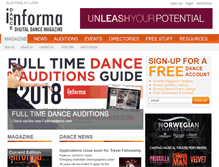Tablet Screenshot of danceinforma.com.au